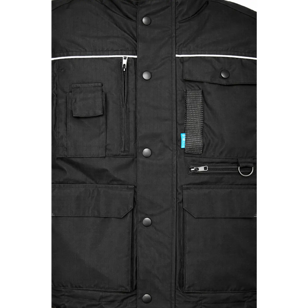 Men’s Black Utility Work Vest – Multi Pocket Heavy Duty Workwear Vest