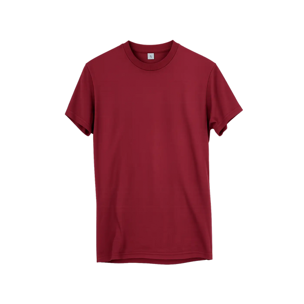 Men’s Classic Crew Neck T-Shirt – Burgundy Red - T-Shirts