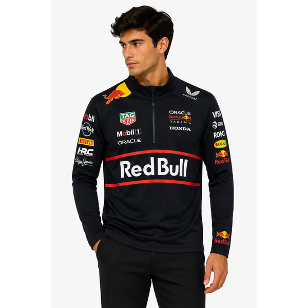 Oracle Red Bull Racing Men’s Quarter-Zip Performance Pullover - Men’s Motorsport Apparel
