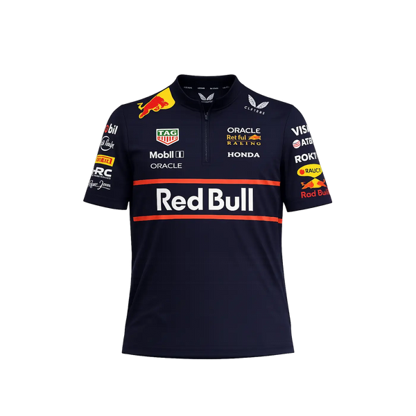 Oracle Red Bull Racing Men’s Short Sleeve Quarter-Zip Performance Shirt - Men’s Motorsport Performance Shirt
