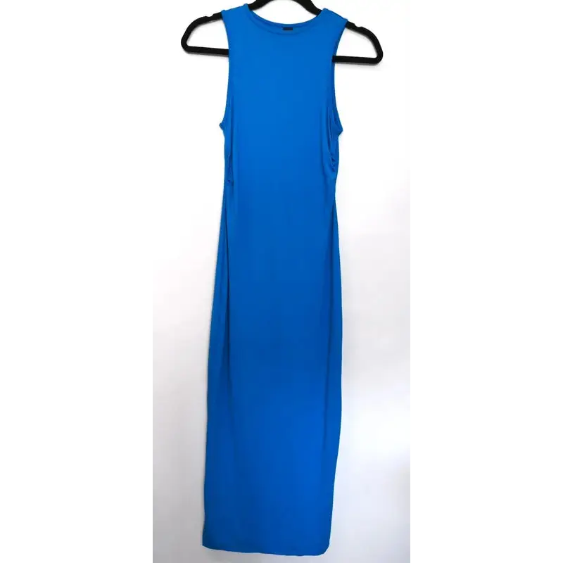 SHEIN Cobalt Blue Sleeveless Side Ruched Maxi Dress, Size XS