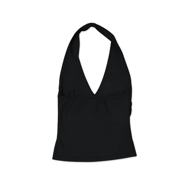 Women’s Black Halter Tankini Swim Top