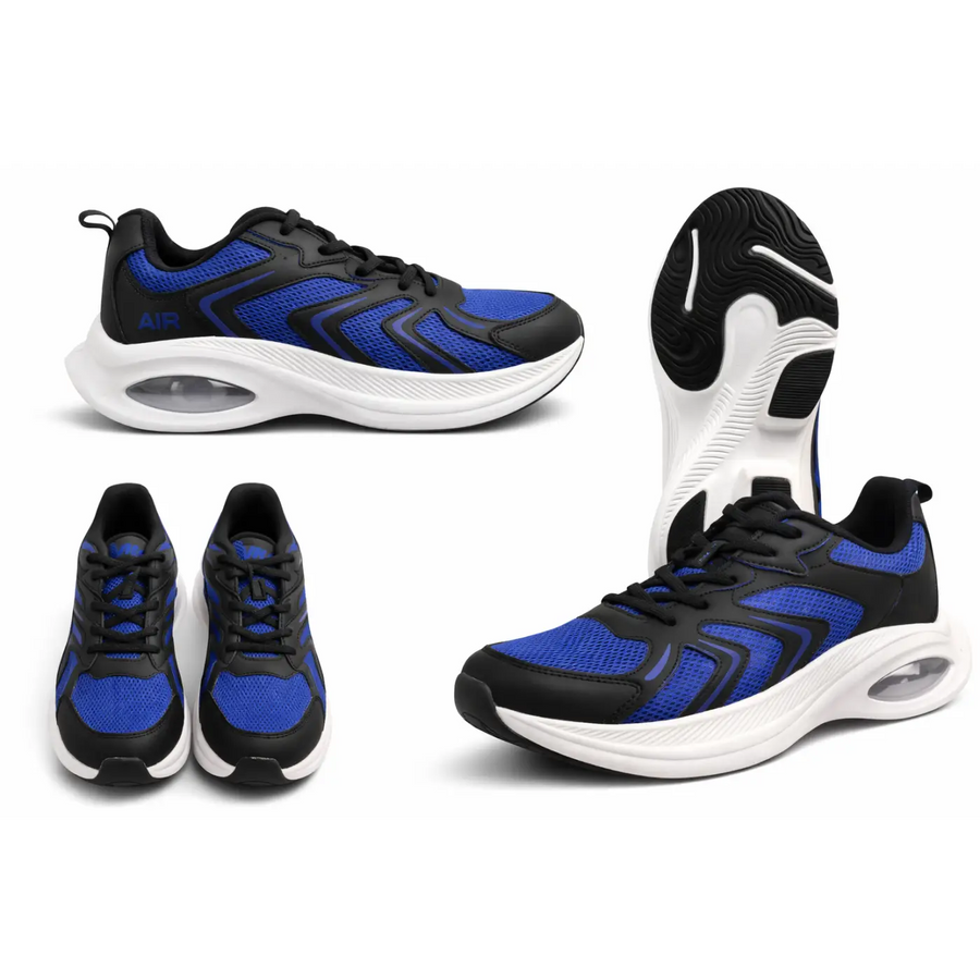 AirFlex Running Sneakers – Breathable Cushion Sport Shoes (Blue/Black)