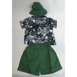 Baby Boy Tropical Hawaiian 3-Piece Outfit Set