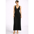 Black Backless Knit Maxi Dress – Sleeveless Deep V Elegant Bodycon Dress - Women’s Dress