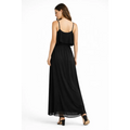 Black Spaghetti Strap Layered Maxi Dress – Flowy Elegant Summer Dress - Women’s Dress