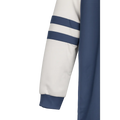 Blue & White Colorblock Raglan Sweatshirt Dress – Casual Long Sleeve Mini Dress