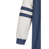 Blue & White Colorblock Raglan Sweatshirt Dress – Casual Long Sleeve Mini Dress
