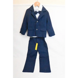 Boys Navy 4-Piece Suit Set
