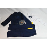 Boys Navy 4-Piece Suit Set