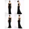 Classic Black Bodycon Maxi Dress – Sleek Elegant Evening Gown - Women’s Dress