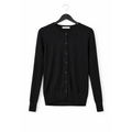 Classic Black Button Front Knit Cardigan - Women’s Cardigan