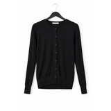 Classic Black Button Front Knit Cardigan - Women’s Cardigan