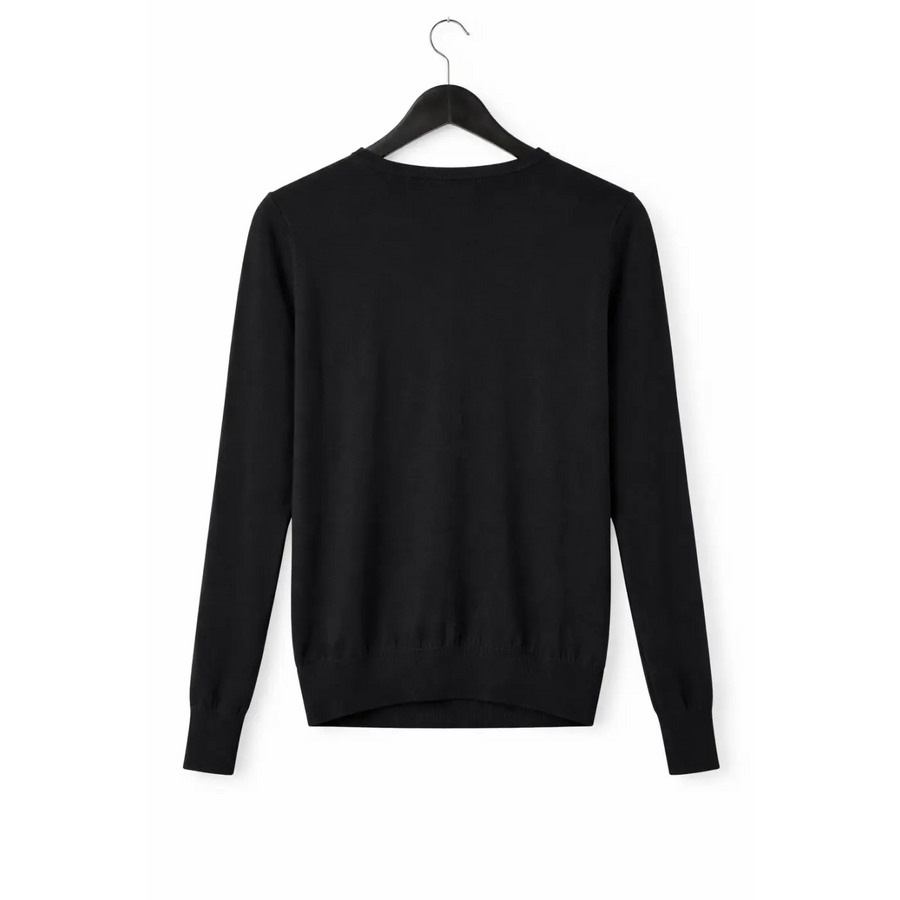 Classic Black Button Front Knit Cardigan - Women’s Cardigan