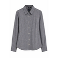 Classic Grey Micro-Check Button-Up Shirt – Tailored Fit