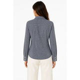 Classic Grey Micro-Check Button-Up Shirt – Tailored Fit