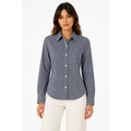 Classic Grey Micro-Check Button-Up Shirt – Tailored Fit
