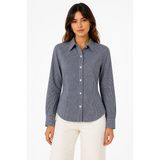 Classic Grey Micro-Check Button-Up Shirt – Tailored Fit