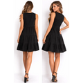 Classic Tiered Sleeveless Mini Dress - Mini Dress / Casual Dress / Tiered Dress