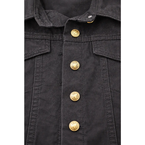 Cropped Button-Up Denim Jacket - Cropped Jacket / Denim Jacket / Casual Outerwear
