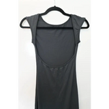 Dark Grey/Charcoal Maxi Dress – Scoop Back Detail, Size. XS