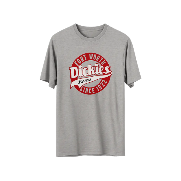 Dickies Men’s Fort Worth Logo Graphic T-Shirt – Grey - Men’s Graphic T-Shirt