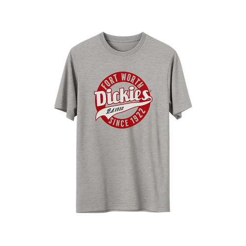 Dickies Men’s Fort Worth Logo Graphic T-Shirt – Grey - Men’s Graphic T-Shirt