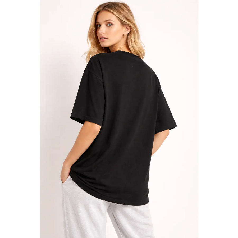 Essential Black Oversized Crew Neck T-Shirt - Women’s T-Shirt