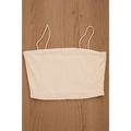 Essential Ribbed Crop Cami – White - Crop Top / Cami