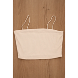Essential Ribbed Crop Cami – White - Crop Top / Cami