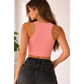Gangsta Power Graphic Crop Tank – Pink - Crop Tank Top