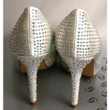 Glamour n Glitz Women's diamante peep toe heels UK 3