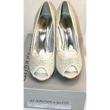 Glamour n Glitz Women's diamante peep toe heels UK 3