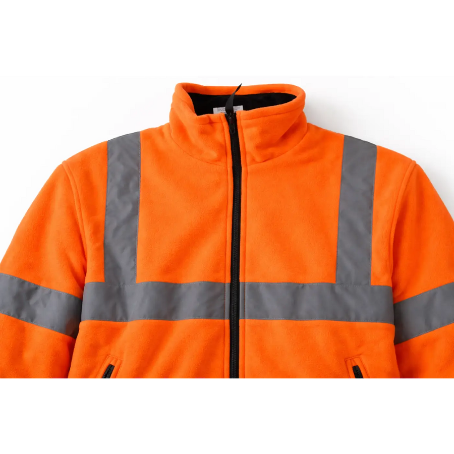 Hi Vis Orange Reflective Fleece Jacket | Safety Workwear