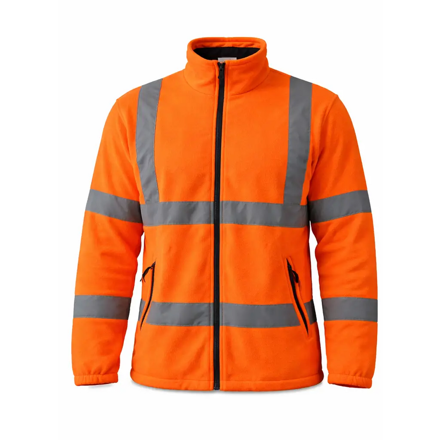 Hi Vis Orange Reflective Fleece Jacket | Safety Workwear