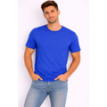 Men’s Athletic Performance T-Shirt – Royal Blue with Contrast Shoulder Stripe