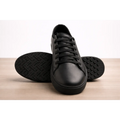 Men’s Black Minimalist Casual Sneakers – Classic Lace-Up Everyday Shoes
