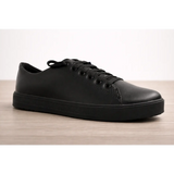 Men’s Black Minimalist Casual Sneakers – Classic Lace-Up Everyday Shoes