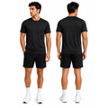 Men’s Black Performance T-Shirt – Lightweight Moisture Wicking Athletic Tee