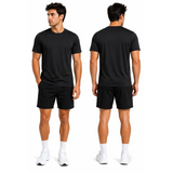 Men’s Black Performance T-Shirt – Lightweight Moisture Wicking Athletic Tee