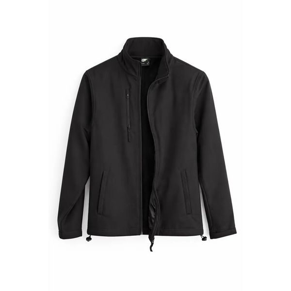 Men’s Black Softshell Jacket – Water-Resistant Zip-Up Lightweight Coat - Jackets