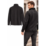 Men’s Black Softshell Jacket – Water-Resistant Zip-Up Lightweight Coat - Jackets
