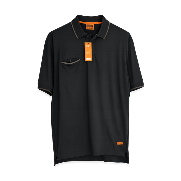 Men’s Black Utility Pocket Polo Shirt - Men’s Polo Shirt