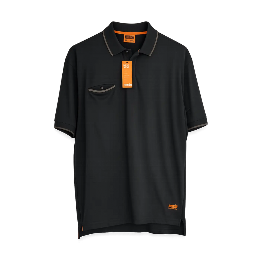 Men’s Black Utility Pocket Polo Shirt - Men’s Polo Shirt