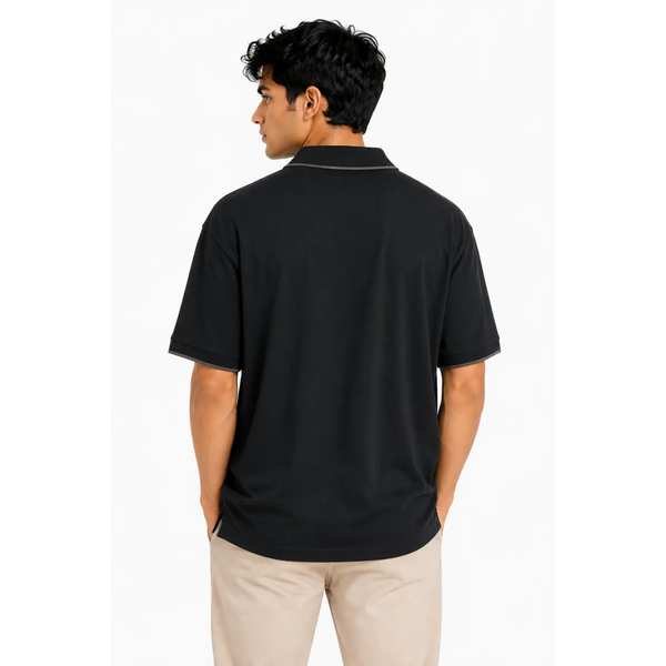 Men’s Black Utility Pocket Polo Shirt - Men’s Polo Shirt