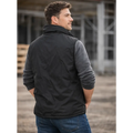 Men’s Black Utility Work Vest – Multi Pocket Heavy Duty Workwear Vest