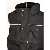 Men’s Black Utility Work Vest – Multi Pocket Heavy Duty Workwear Vest