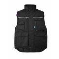 Men’s Black Utility Work Vest – Multi Pocket Heavy Duty Workwear Vest