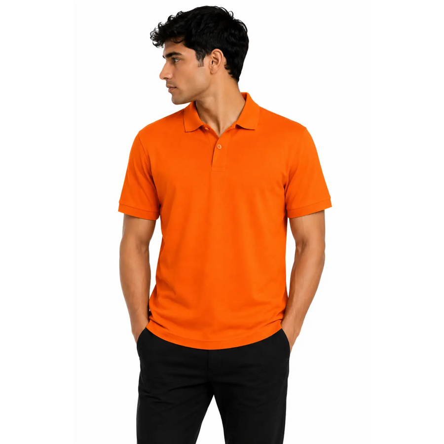 Men’s Bright Orange Polo Shirt - Men’s Polo Shirts