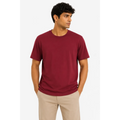 Men’s Burgundy Crew Neck T-Shirt – Soft Everyday Essential - Men’s T-Shirt